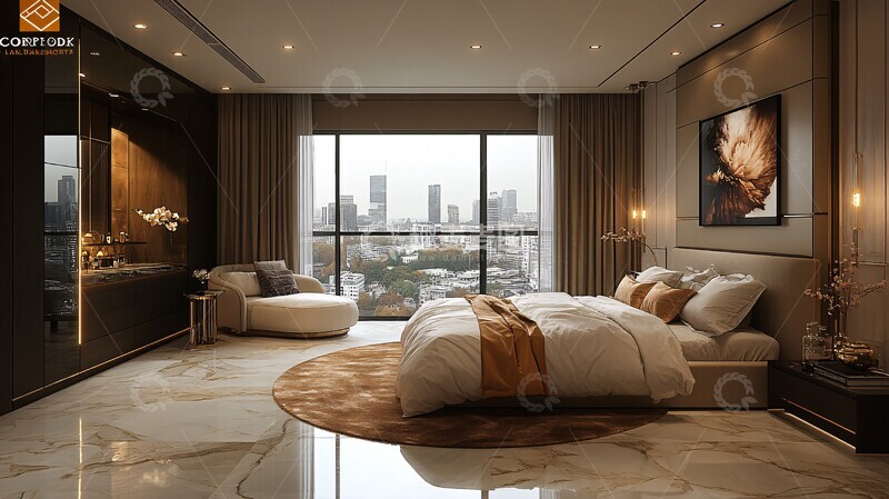 高清大图下载【趣麦麦图】大理石地板豪华卧室3