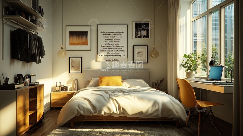 高清大图下载【趣麦麦图】简约卧室设计19