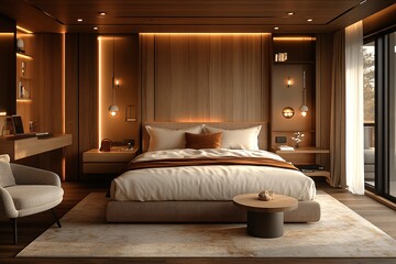现代酒店卧室