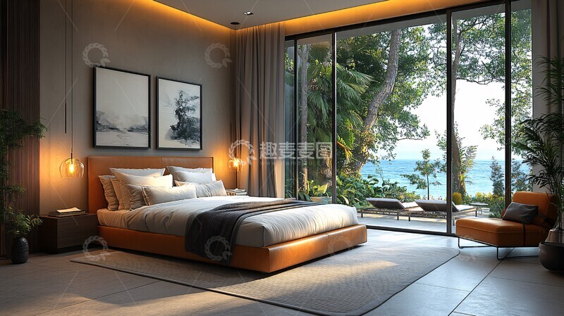 高清大图下载【趣麦麦图】现代卧室金属家具3