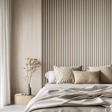 床和现代墙设计