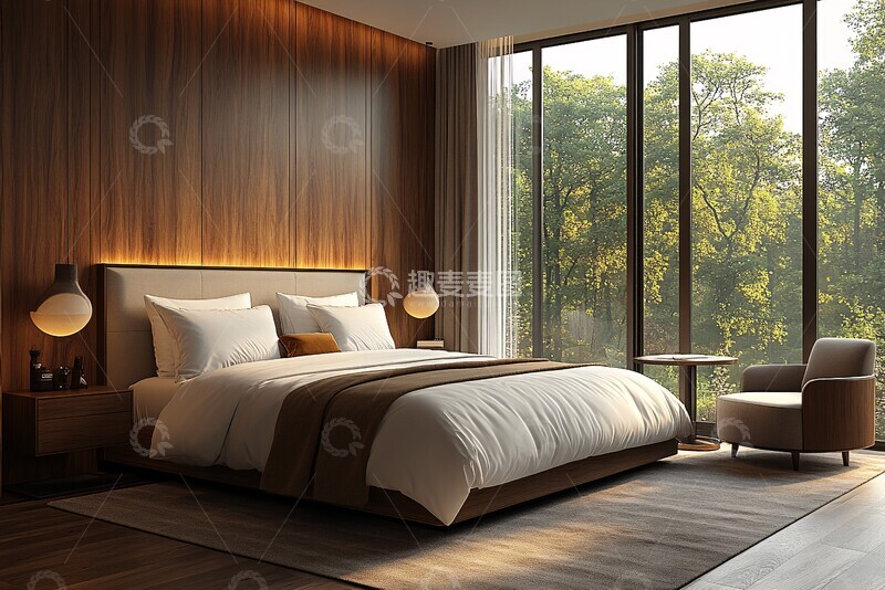 高清大图下载【趣麦麦图】现代酒店卧室1