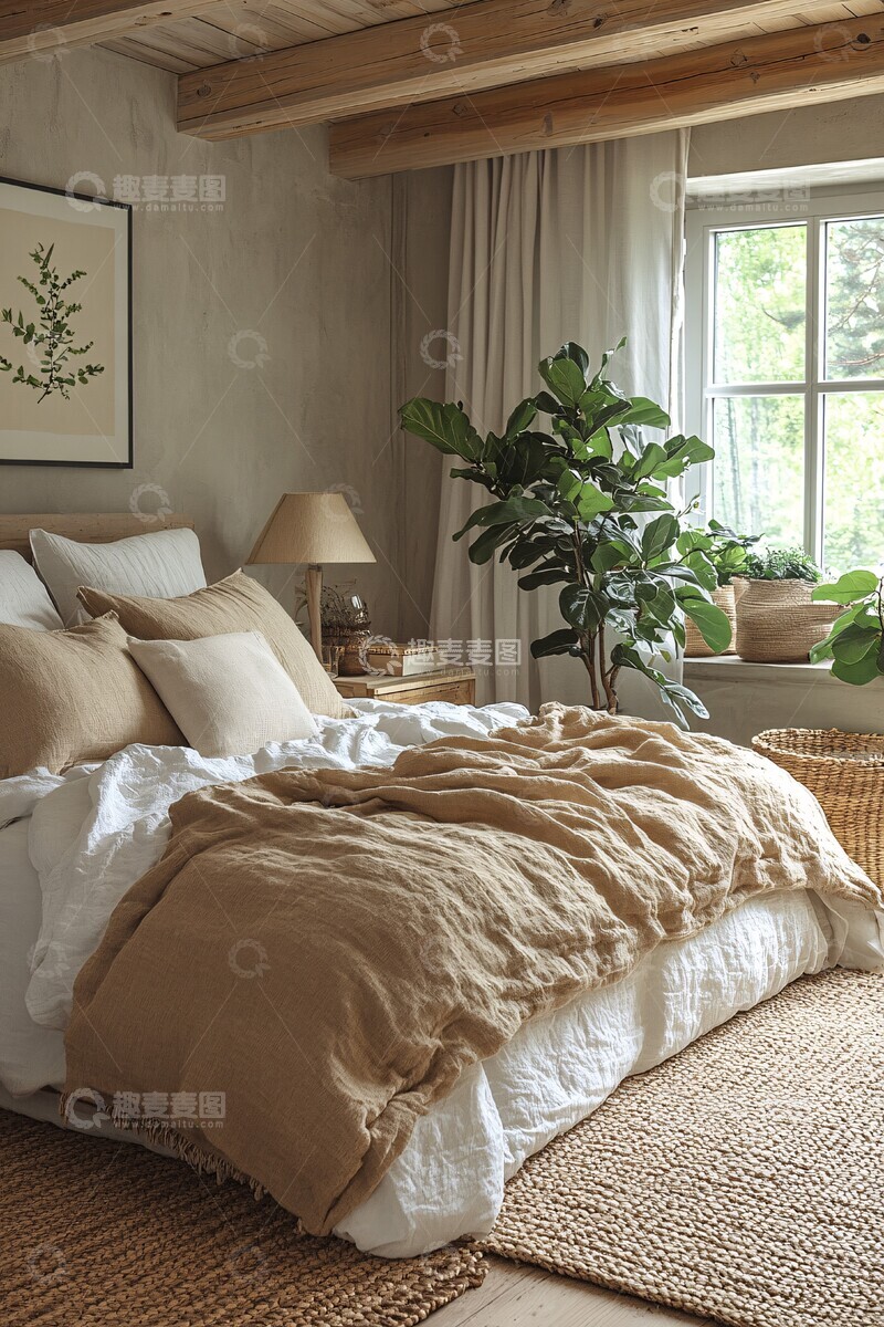 高清大图下载【趣麦麦图】桦木床头柜套组2