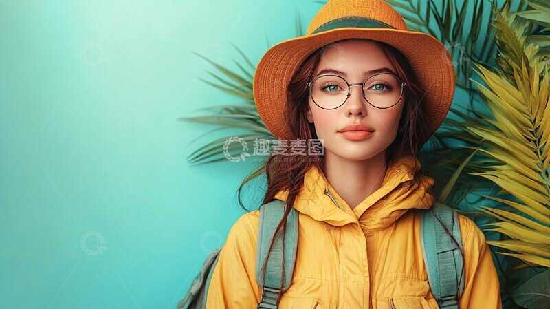 高清大图下载【趣麦麦图】旅行女子插图1