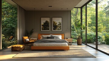 现代卧室金属家具1