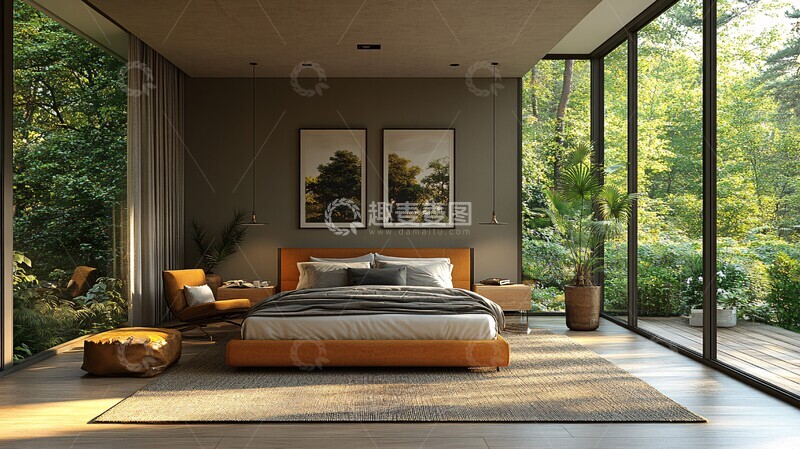 高清大图下载【趣麦麦图】现代卧室金属家具1