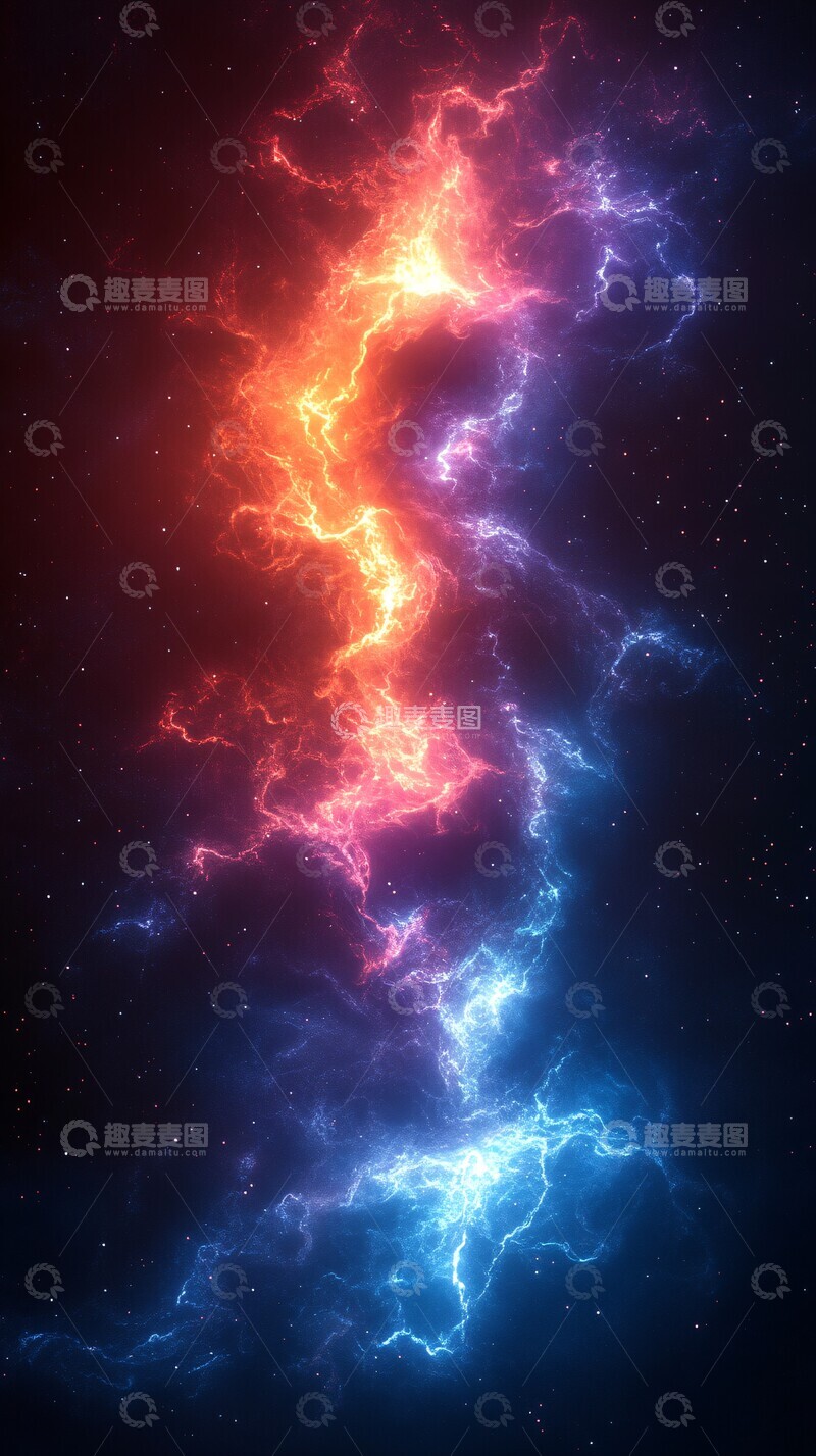 高清大图下载【趣麦麦图】电流能量背景3