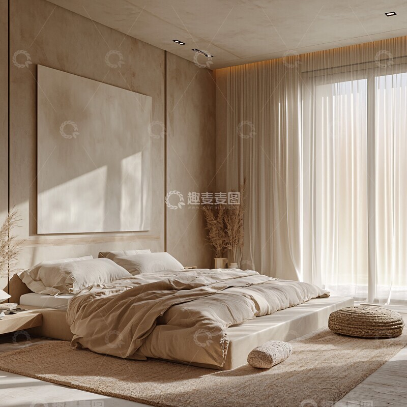 高清大图下载【趣麦麦图】中性简约卧室