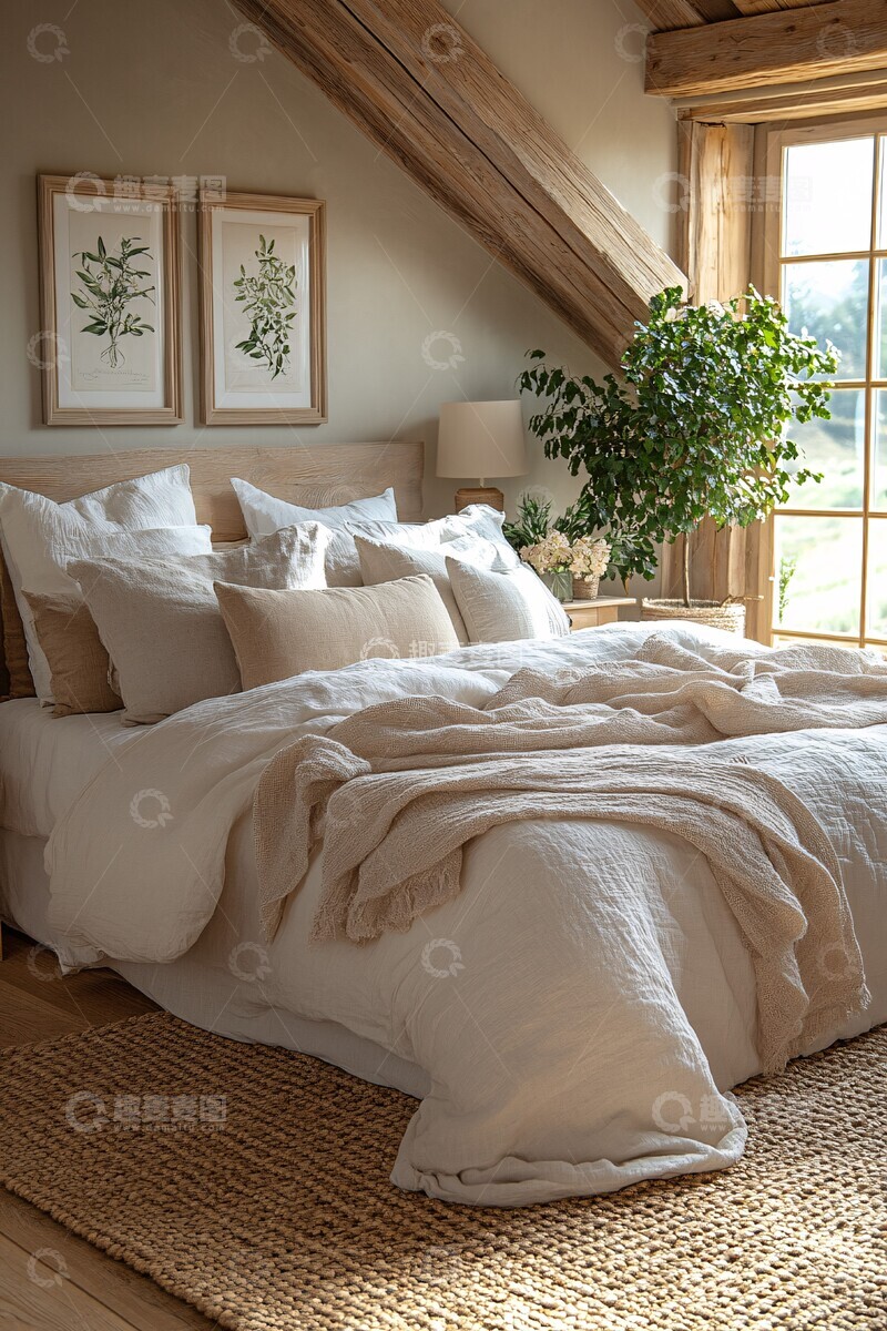 高清大图下载【趣麦麦图】桦木床头柜套组1