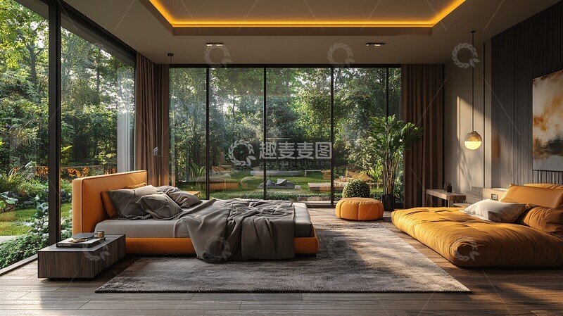 高清大图下载【趣麦麦图】现代卧室金属家具2