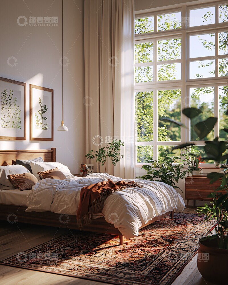 高清大图下载【趣麦麦图】中性色调卧室设计5