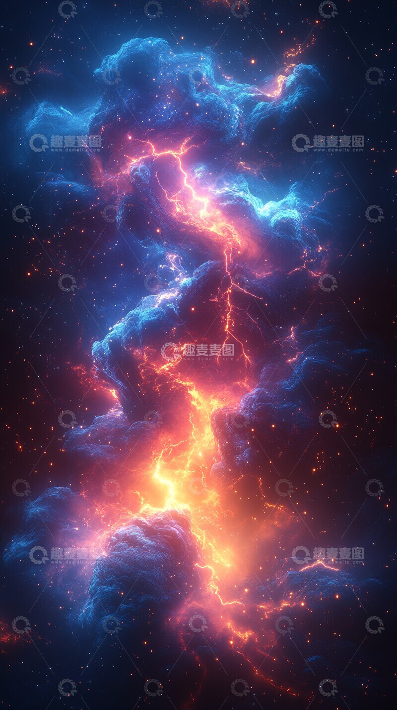 高清大图下载【趣麦麦图】电流能量背景2