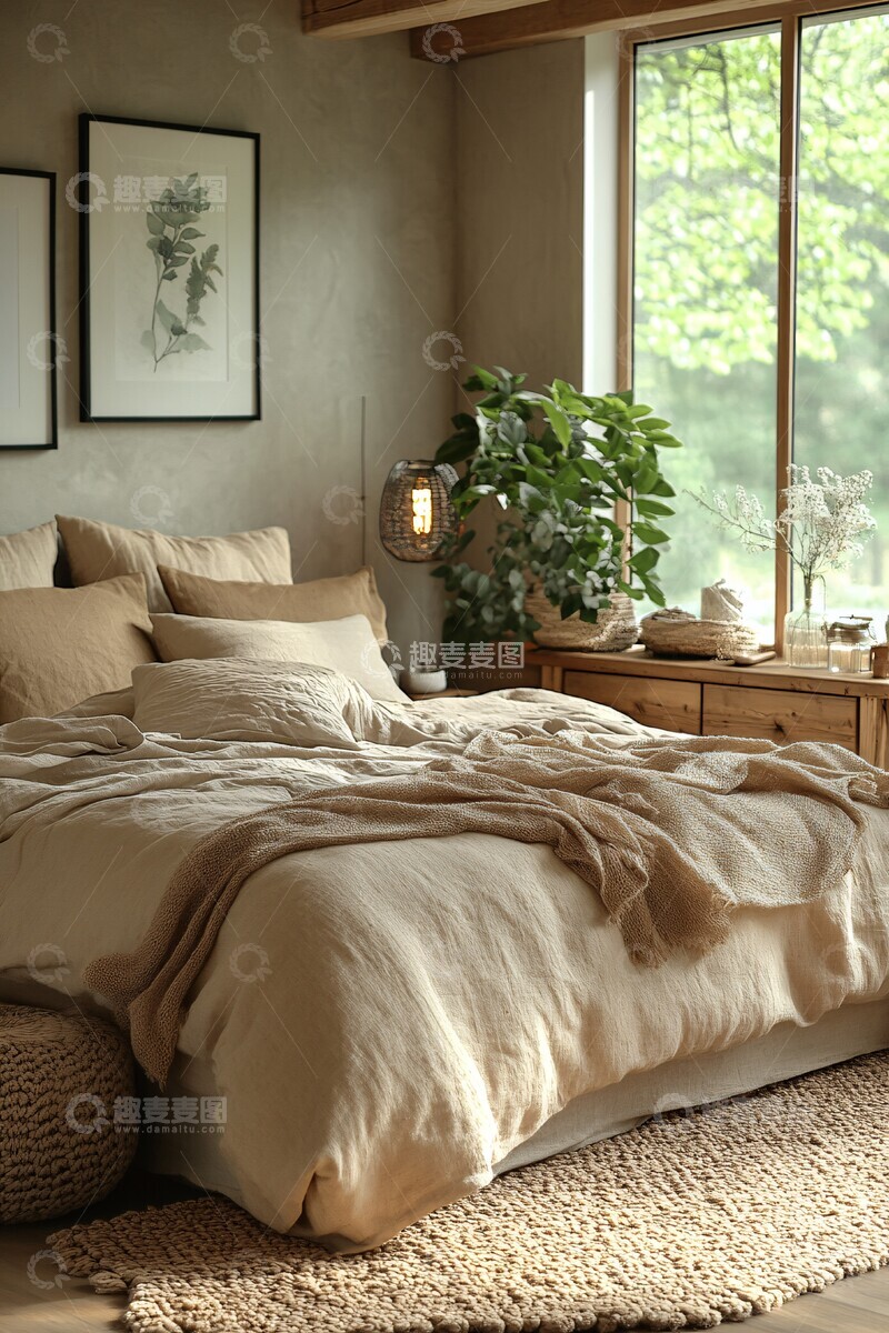 高清大图下载【趣麦麦图】桦木床头柜套组3