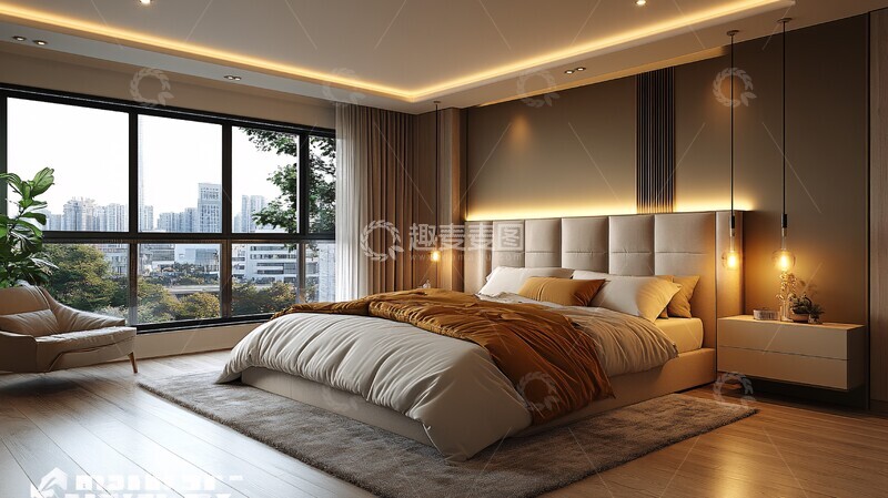 高清大图下载【趣麦麦图】简约卧室家具设计2