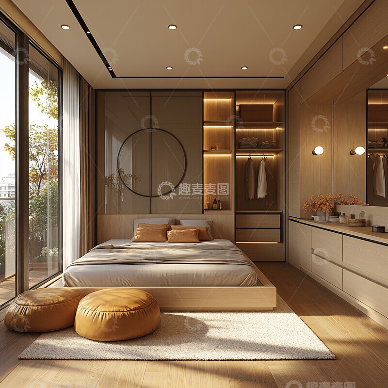 高清大图下载【趣麦麦图】主卧衣柜梳妆台2