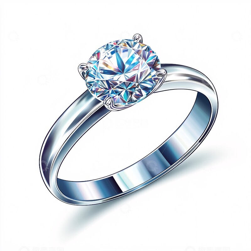 高清大图下载【趣麦麦图】钻石戒指玻璃纹理2