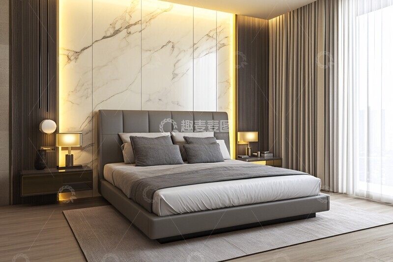 高清大图下载【趣麦麦图】现代卧室设计17