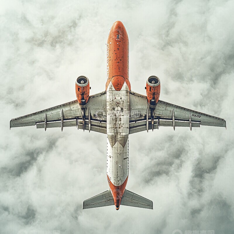 高清大图下载【趣麦麦图】飞机正下方视角1