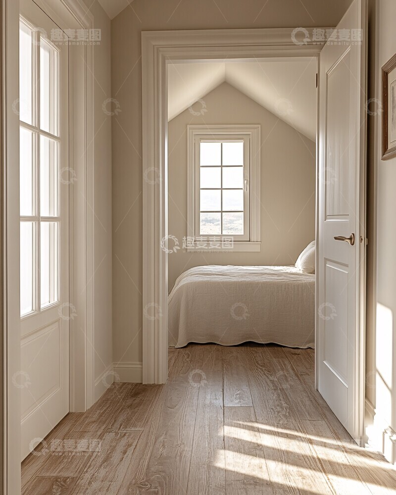 高清大图下载【趣麦麦图】无床白色卧室照1