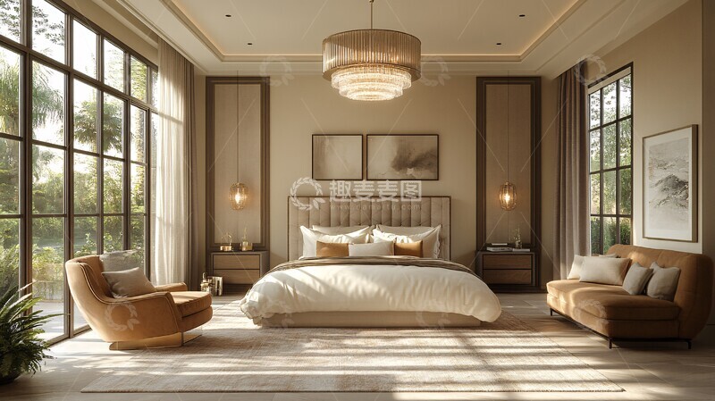 高清大图下载【趣麦麦图】现代床与灯具设计2