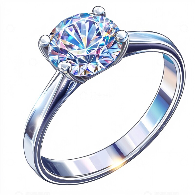 高清大图下载【趣麦麦图】钻石戒指玻璃纹理3