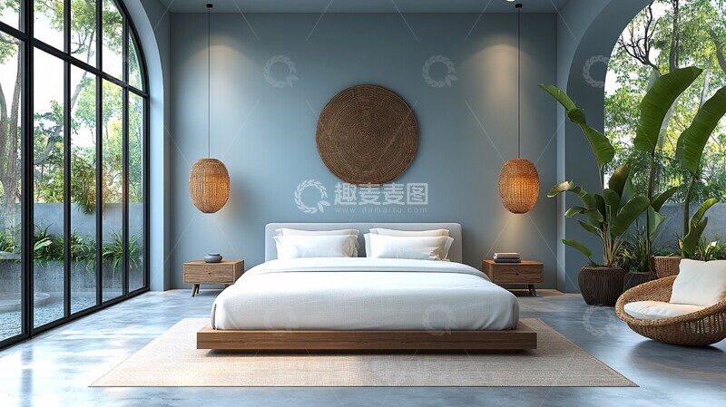 高清大图下载【趣麦麦图】简约卧室家具设计1