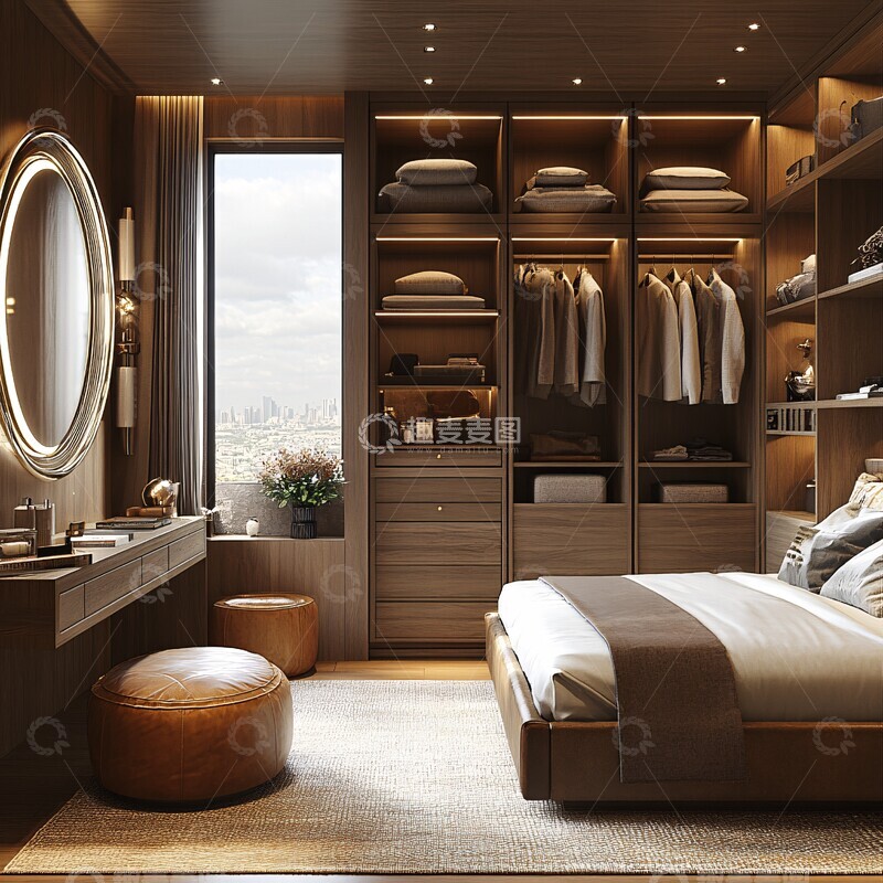 高清大图下载【趣麦麦图】主卧衣柜梳妆台1