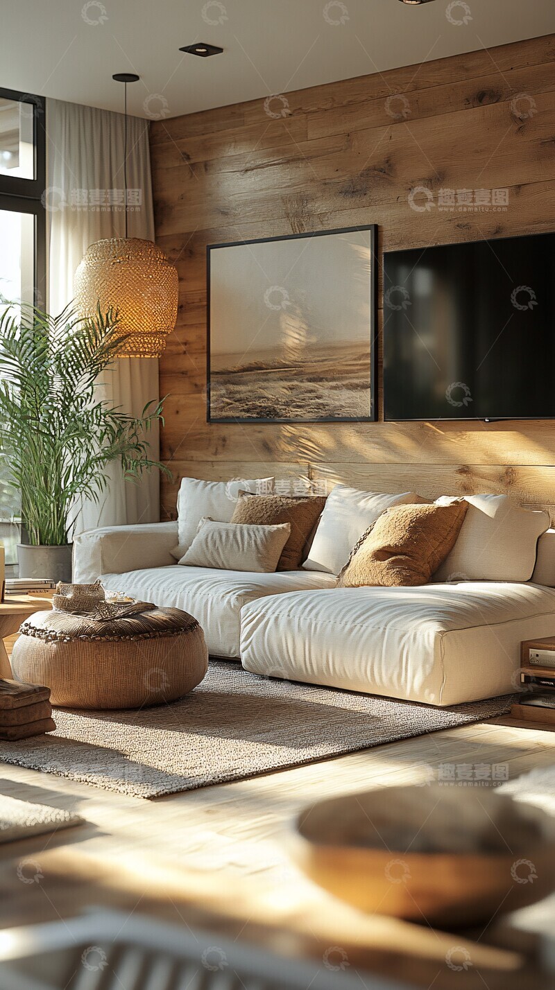 高清大图下载【趣麦麦图】北欧简约客厅设计