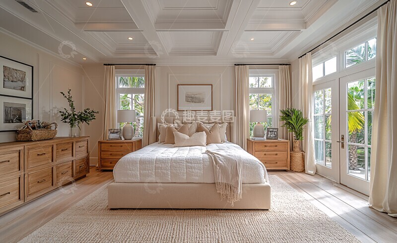 高清大图下载【趣麦麦图】奶油色卧室空间