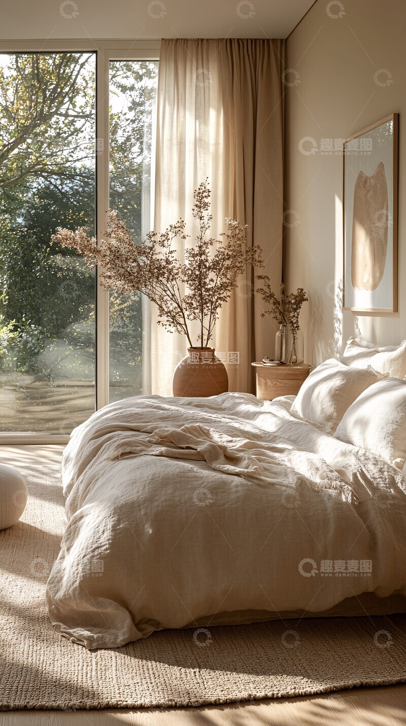 高清大图下载【趣麦麦图】简约北欧风卧室2