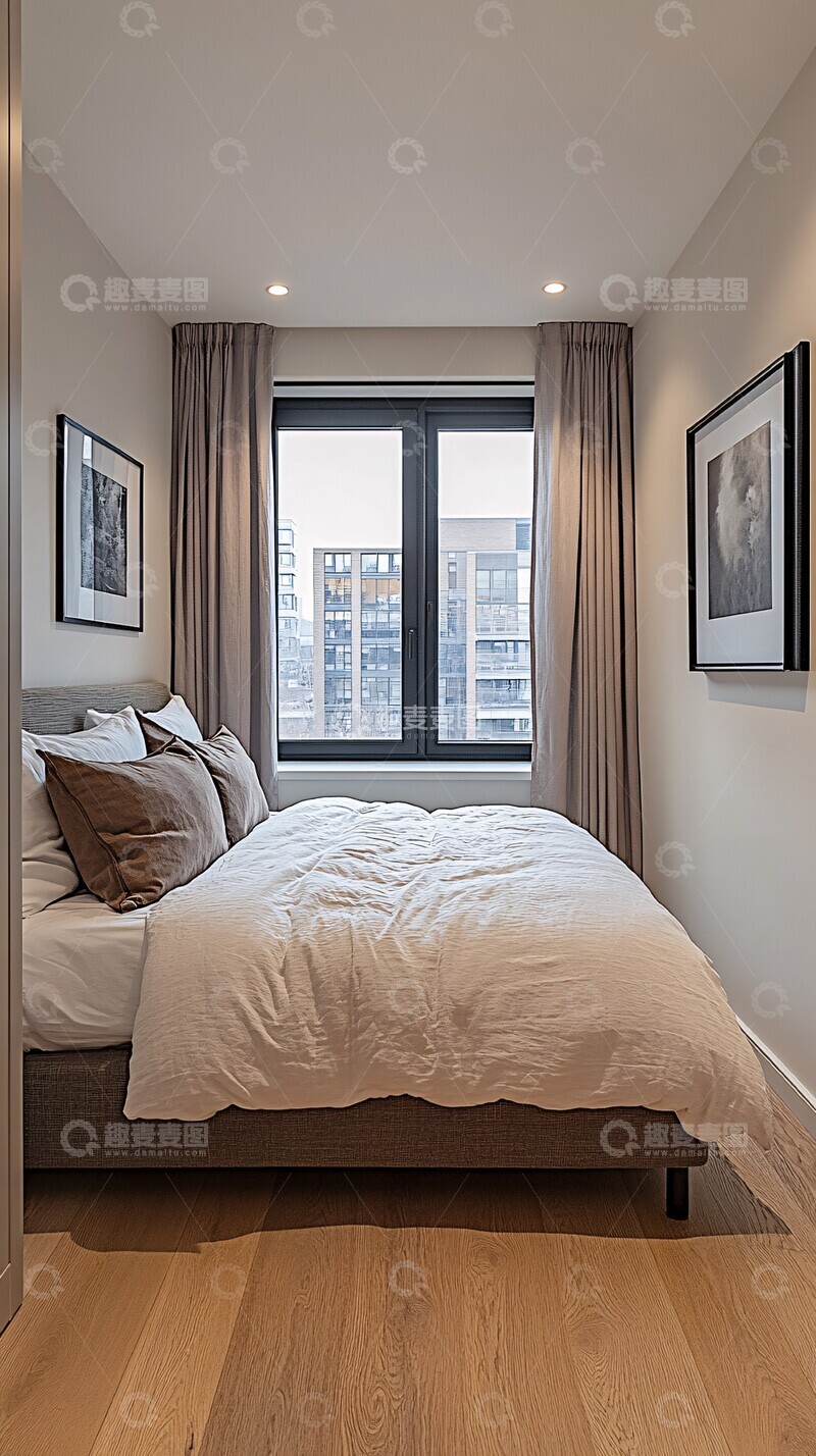 高清大图下载【趣麦麦图】白色画布卧室