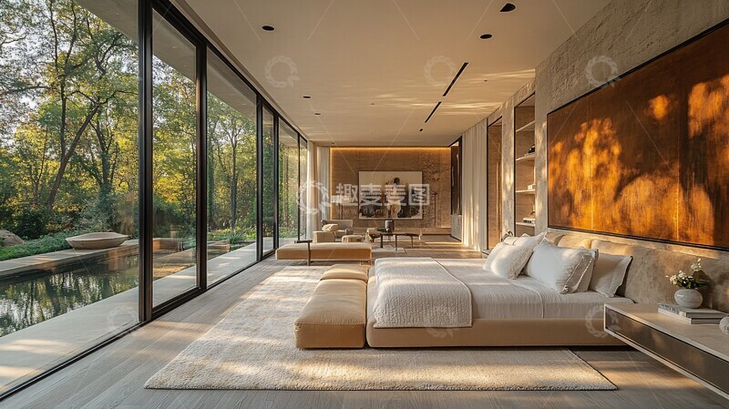 高清大图下载【趣麦麦图】凯利卧室窗景设计
