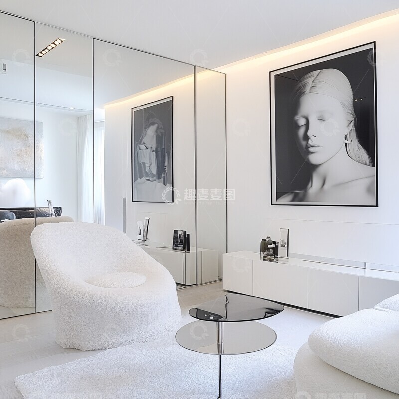 白色软装现代风格1