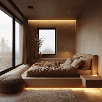 窗外夜色床边光2