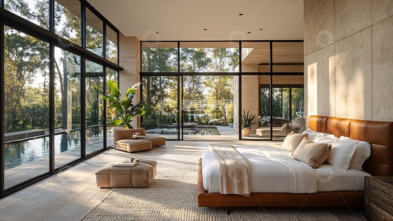 高清大图下载【趣麦麦图】凯利卧室窗景设计1