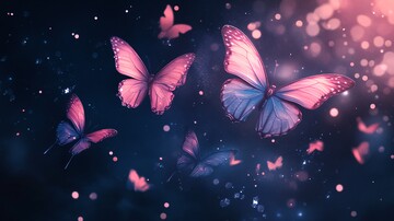 蝴蝶浮太空蝴蝶太空背景1