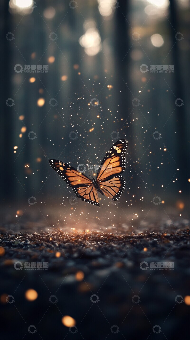 高清大图下载【趣麦麦图】魔法蝴蝶飞舞2