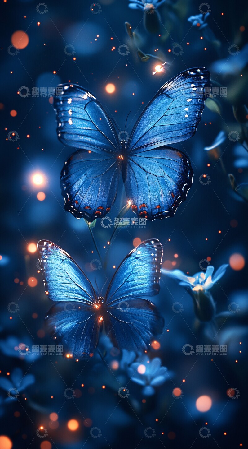 高清大图下载【趣麦麦图】蝴蝶电竞背景图1