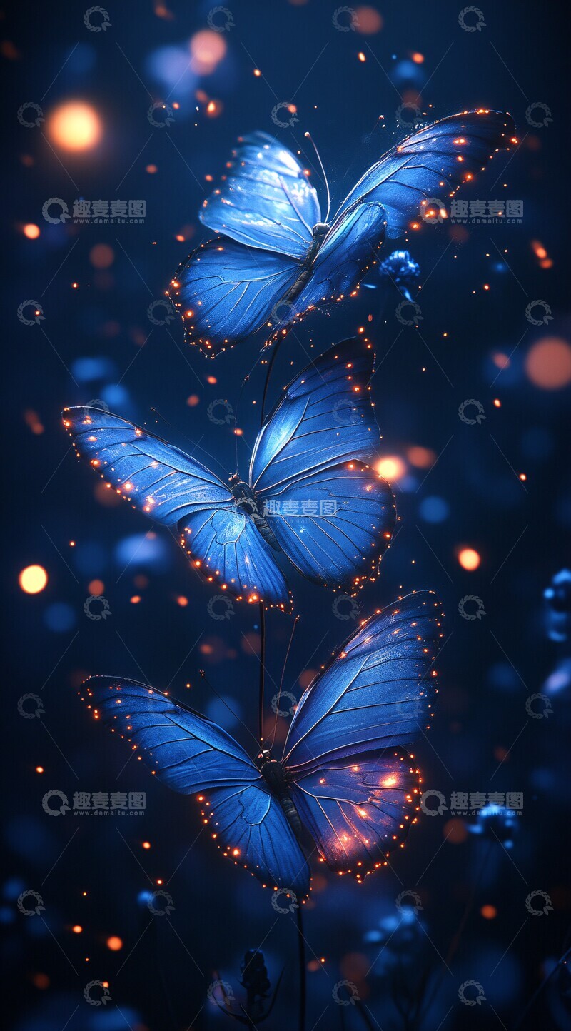 高清大图下载【趣麦麦图】蝴蝶电竞背景图2