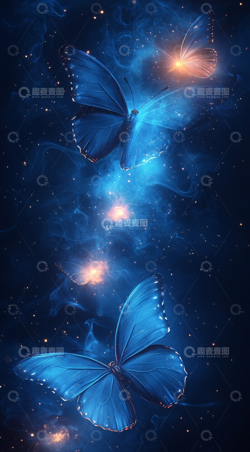 高清大图下载【趣麦麦图】蝴蝶电竞背景图3