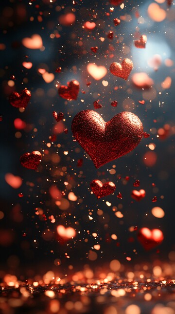 心形粒子心形粒子黑色