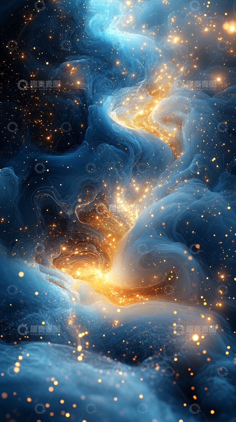 高清大图下载【趣麦麦图】碧蓝金沙纹理2