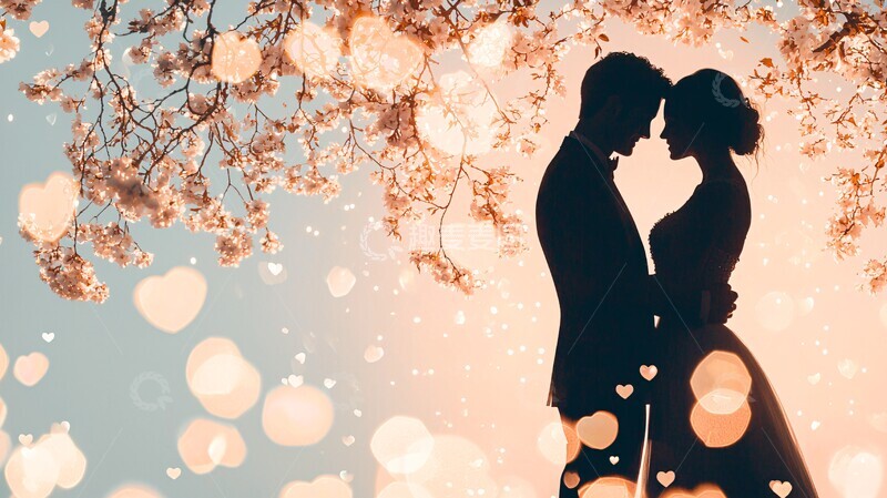 高清大图下载【趣麦麦图】情侣树下共舞2