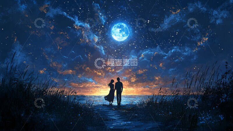 高清大图下载【趣麦麦图】星光下的舞动1