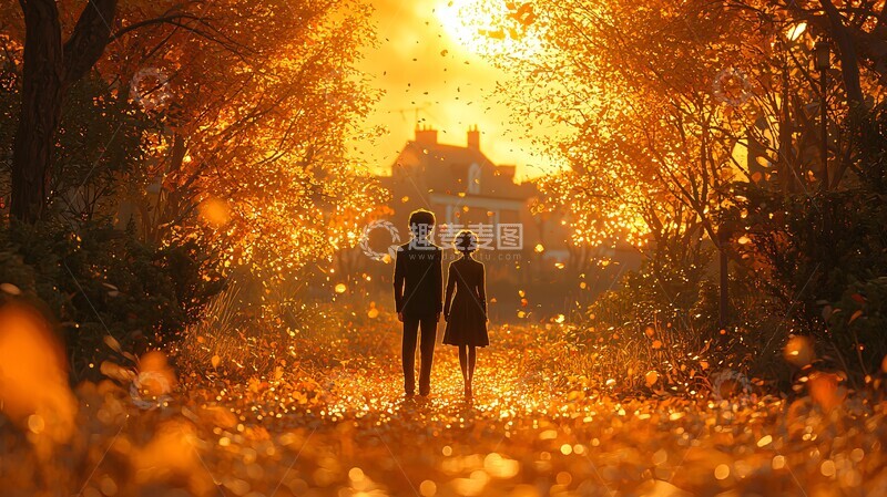 高清大图下载【趣麦麦图】-温暖红调卡通爱2