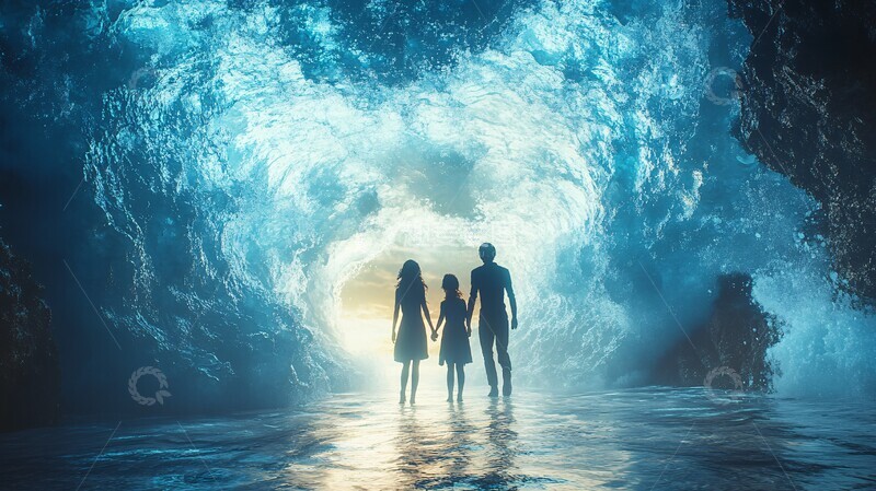 高清大图下载【趣麦麦图】男孩女孩手牵手2