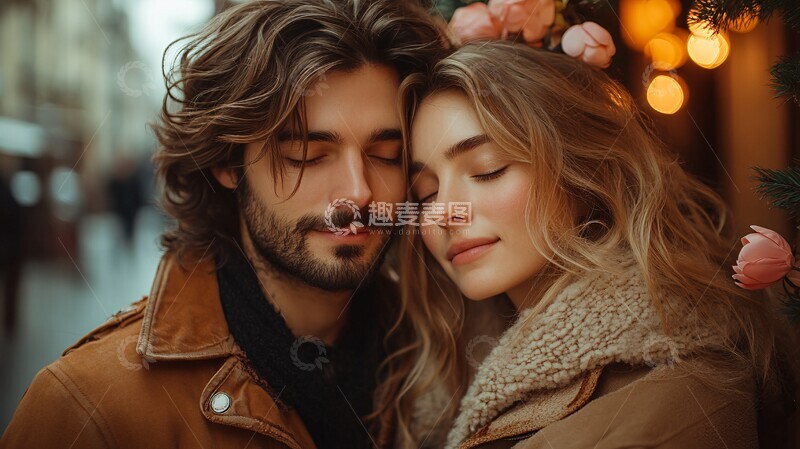 高清大图下载【趣麦麦图】情侣共度情人节