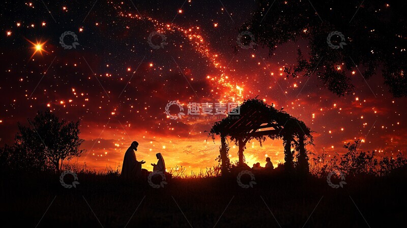 高清大图下载【趣麦麦图】耶稣降生场景1
