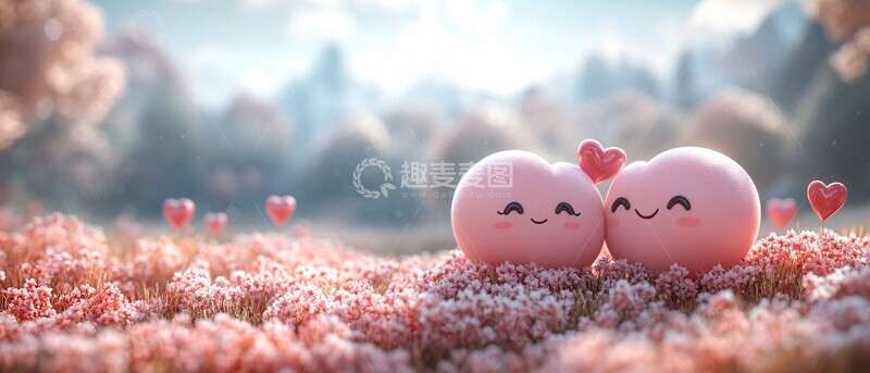 高清大图下载【趣麦麦图】情人节爱心气球3