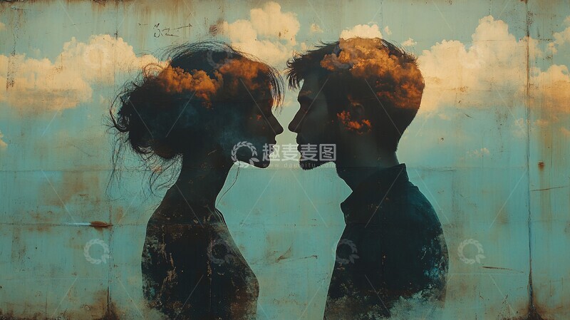 高清大图下载【趣麦麦图】情侣保持距离